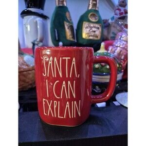 New Rare Rae Dunn Santa I Can Explain Mug 2022 Red